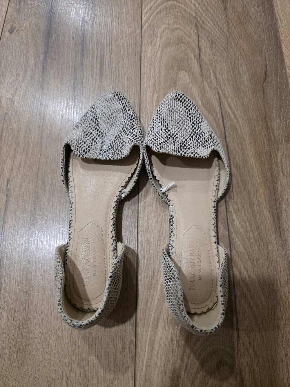 Isaac Mizrahi Snake-Print Flats - Picture 3 of 4